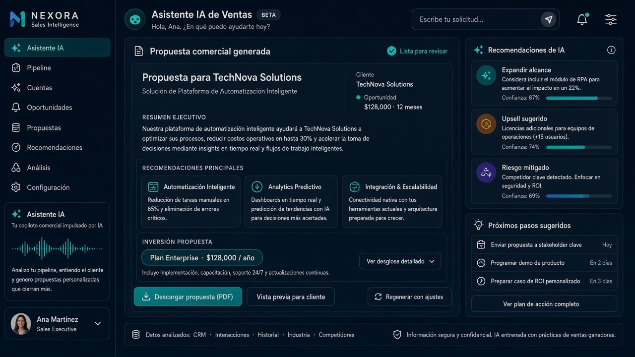 IA Ventas asistente comercial