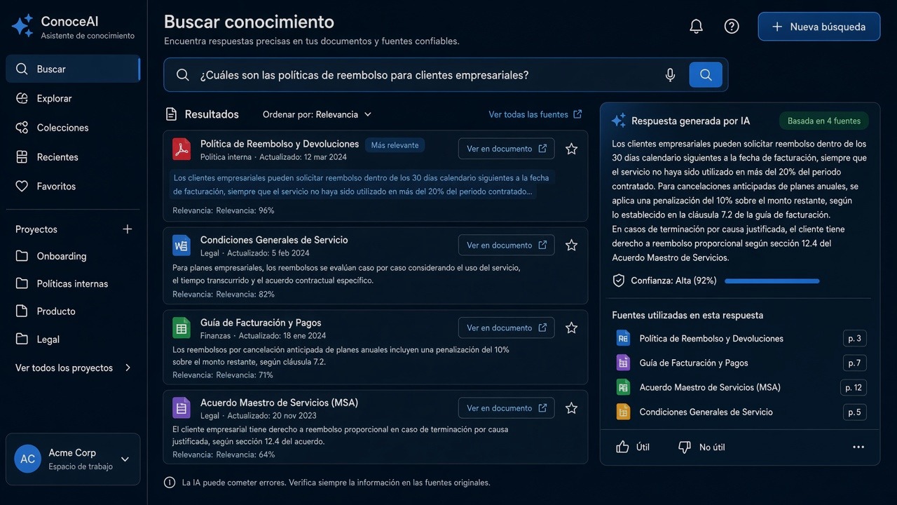 Buscador IA de conocimiento